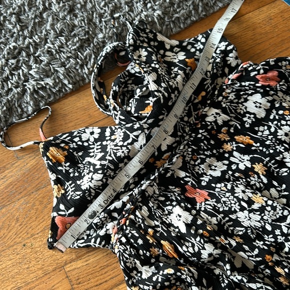 Free People Kaley Mini Dress in Black Floral Size 6 - Picture 6 of 16